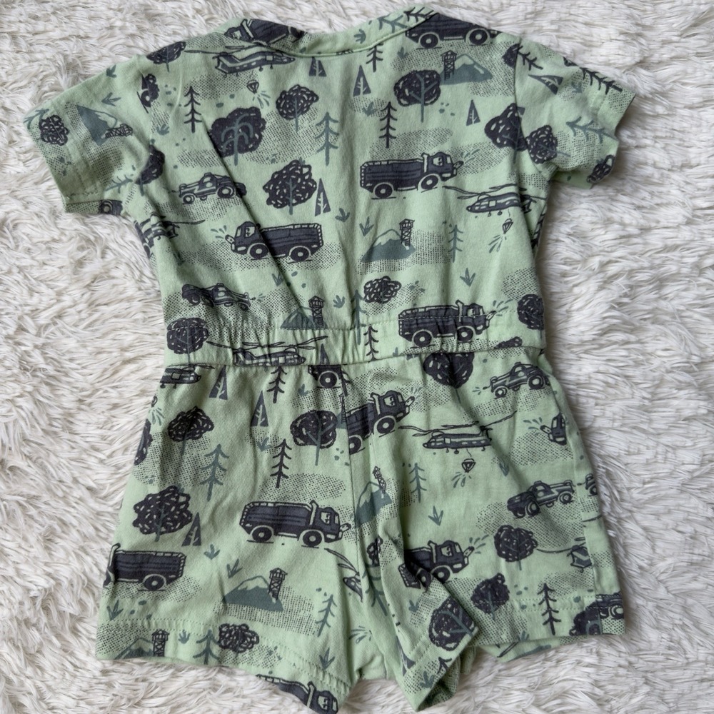 Columbia Sportswear Infant Boy Truck Print Jumpsuit Romper Size 3-6 Months - Picture 2 of 3